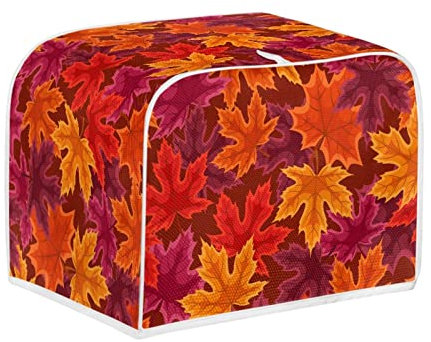 Kuiaobaty Fall Red Maple Toaster Cover 2 Slice,Kitchen Accessories,Premium Toaster Cover Appliance Dust and Fingerprint Protection