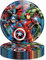 16Pcs Marvel Avengers Kids Party Paper Plates 9 inch,Superhero Kids Party Tableware Decorations,Iron Man Captain America Party Paper Plates Set for Kids.Boys Marvel Birthday Party.Supplies
