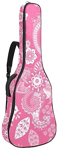 Gitarrentasche für Akustikgitarren – stilvolle geometrische Muster – lila Gitarrentasche groß passend für die meisten Gitarrengrößen, Mehrfarbig 2, 42.9x16.9x4.7 in, Modisches Druckdesign
