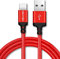 NEXMEX Datenkabel USB Typ C Nylon kompatibel mit DJI Mini 3/4 Pro Mini 2 Ladekabel 1m Datenkabel Schwarz/Rot, Farbe:Rot