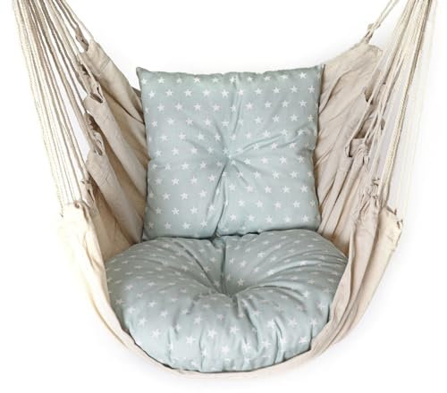 Love Gifts® Hängesessel Kissen 2 Stück sehr weich und bequem, passend auch für einen Hängekorb & Hängesessel, Farbe Sterne