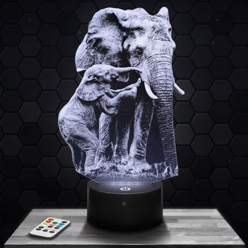 Lampephoto.fr Nachttischlampe Kleiner Elefant deko Baby Elefant Tier Wildnis Afrika. Geschenkidee Mann Frau objekt Kleiner Elefant Nachtlicht Erwachsene deko Zimmer. Weihnachten TOP