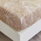 Spannbettlaken 200x220 cm - Tropisches Blättermuster - Spannbettuch Bis 30 cm Matratzenhöhe - Bettlaken Weiche Polyester-Mikrofaser Beige