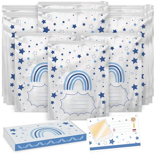 Lilnjoy 15 Pz Sacchetti cambio neonato ospedale (Blu) - 10 Grandi e 5 Piccoli Bustine Corredino Neonato Ospedale Riutilizzabili per Asilo e Viaggi - Idea Regalo Prezioso per Future Mamma