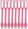 EBYPHAN 8pcs Mini USB Licht für Tastatur, Flexible USB Laptop Licht, Einstellbare USB Lampe für Notebook Computer (Schwanenhals Struktur, LED Beleuchtungsquelle) (Rosa)