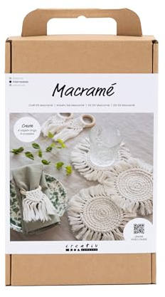 Creativ Bastelset Makramee, natur, Tischdekoration, 1 Packung