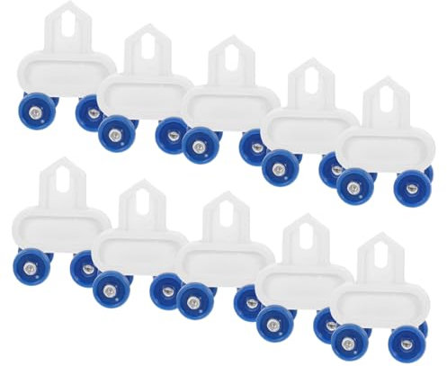 Ciieeo 20piezas Ruedas De Cortina De Plástico para Rieles Rodillos Deslizantes De Cortina Accesorios De Polea para Riel De para Ventanas Y Puertas
