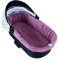 BABYLUX Nestchen für Kinderwagen Stubenwagen BABYWANNE + Matratze 2 Tlg Set Doppelseitig (W107 Velvet Altrosa)