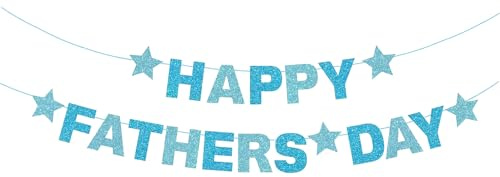 Happy Fathers Day Banner, Fathers Day Decorations, Happy Father's Day Banner Bunting, Daddys Day Flag, Happy Fathers Day Decoration for Backdrop Party Supplies