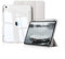 KVTVOU Coque pour iPad Air 11 Pouces M3/M2 (2025/2024), pour iPad Air 5ème/4ème (2022/2020 10,9 Pouces), Rangement de Stylet, Housse Transparente Claire Etui Antichoc, Veille/Réveil Auto, Argent