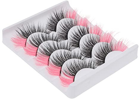 MERRYHAPY 5 Paia Ciglia Naturali Extension Per Ciglia Leggere Delicate Volume Intenso Comode Indossare Realizzate Mano