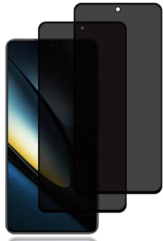 Protector Pantalla de Privacidad para Xiaomi Poco F6/Poco F6 Pro [2 Piezas] | Cristal Vidrio Templado Antiespia, Dureza 9H, Anti-Rasguños, Anti-Espía Protector Pantalla para Xiaomi Poco F6/Poco F6 Pro