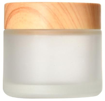 NRVTRE Pot Cosmétique Vide en Verre 5/10/15/20/30/50/60ML,Boite Échantillon Cosmétique de Voyage avec Bouchon Intérieur e Couvercle pour Cosmétiques Crèmes Lotion, Pot Creme Vide (60g,Givré)