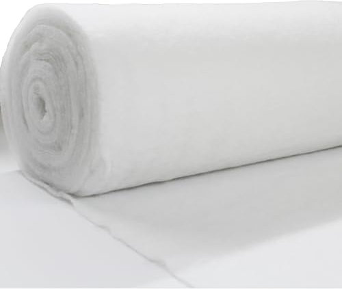 JPstraps - Polsterwatte Volumenvlies (60 g/m², 160 cm Breite), Mikrofaser-Nappa, weich und dünn, für Bastelarbeiten, Plüschtiere, Kissen, Kissen und Bettdecken (Weiß, 3 Meter)