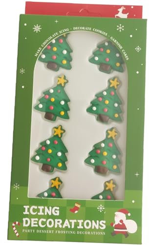 Essbare Große Weihnachten Zucker streusel | Weihnachtsbaum-Kuchen-Cupcake-Topper für Xmas dekoration
