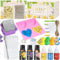 Vezerd Seife Selber Machen, Kreative Bastelset Erwachsene DIY Set Seifenherstellung mit Seifenform, Seifenbasis und Rohseife, Badebomben Seifen Selber Machen Set für Kinder/Anfänger, Als Geschenk