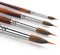 Fuumuui Professional Watercolour Brushes 4Pcs with Patented Design, Extended Needle Point Synthetic Long Pinhead, Kolinsky Sable Body for Fine Detailing - Watercolour Acrylic Gouache Inks Painting