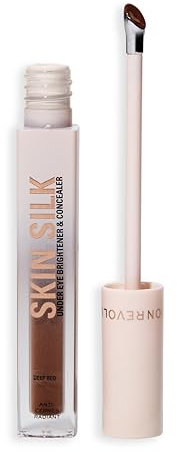 Revolution Skin Silk Radiant Serum - Augenaufheller - Hydratisiert und glättet mit Hyaluronsäure und Squalan - Vegan & Cruelty-Free - Deep Red - 4 ml