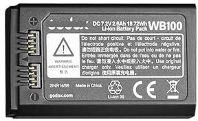 Lithium Battery ,Compatible For Godox Accessory WB100 Battery For AD100pro AD100 Pro ,Pocket Flash