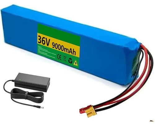 36V 9Ah Vélo Électrique Scooter Batterie,Batterie De E-Bike 36V Li-ION Battery, Batterie Trottinette Électrique For 200W 350W 500W 750W, With Built In BMS And Charger XT30+jst