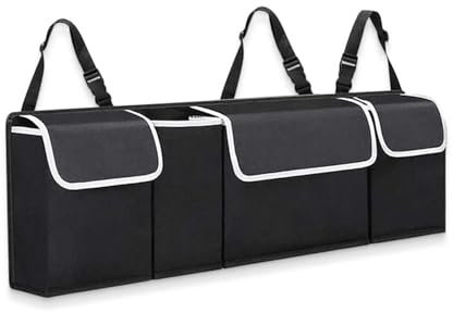 PAPEP Hängende Auto Kofferraum Organizer für Audi a4 b5/a4 Quattro/a4 Avant/a4 es/a5 s/a5 b8/a6, Klett Kofferraum Taschen Kofferraumtasche Faltbar Wasserdicht Aufbewahren