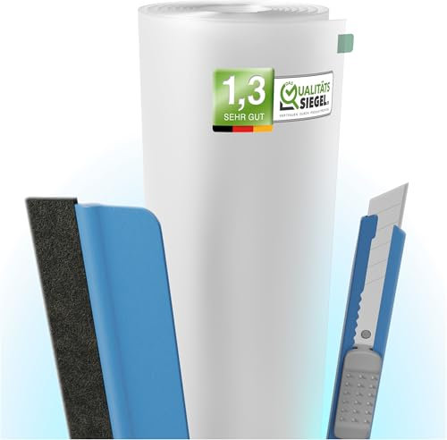 VIEWGUARD Fensterfolie Blickdicht | Milchglasfolie selbsthaftend | Selbstklebende Sichtschutzfolie Fenster Blickdicht | Anti-UV Privatsphäre Sichtschutz | für Bad, Büro, Wohnzimmer | 90 x 200cm
