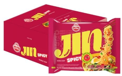 OTOKI Jin Ramen | 120g x 20er Box Ramen | Koreanische Instantnudeln zum Kochen | Würzige milde Ramyeon-Suppe | Ideal für Gastronomie, Familien oder Vorrat (20er, Scharf)