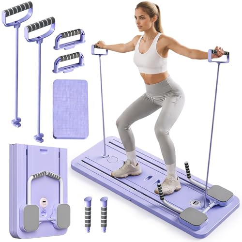 Bestash Pilates Reformer Board, Reformer Pilates Board Set, Mini Für Zuhause Fitness-Trainingsgerät, Multifunktionales Fitness-Set Für Frauen, Ganzkörpertraining Für Zu Hause