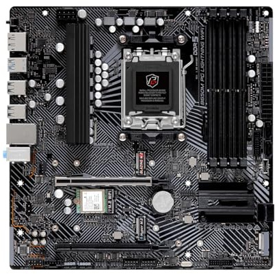 pc motherboard Fit For ASRock B650M PG LIGHTNING WIFI Motherboard Support AM5 Ryzen 7 7700X 7800X3D Ryzen 5 7600X CPU 4xDDR5 M.2 HDMI MATX Mainboard