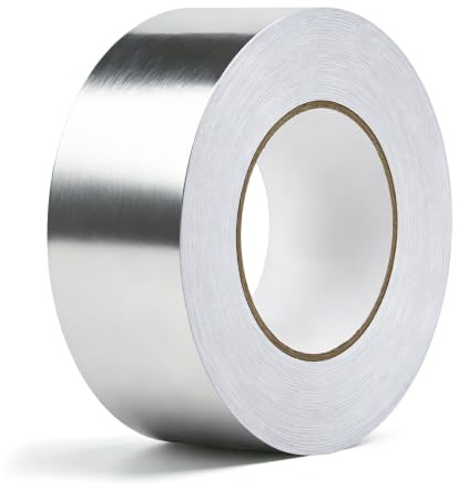 wordmouk Nastro Adesivo Alluminio 5 cm x 50 m Nastro Sigillante Impermeabile Resistente al Calore Alte Temperature Resistente ai Raggi UV per Riparazioni ventilazione Condizionamento e Scarichi