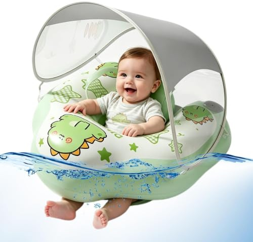 Bouée pour Bébé avec Paresoleil Et Protection UV Upf50+