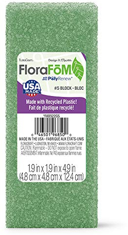 FloraCraft FloraFōM Block 1.9 Inch x 1.9 Inch x 4.9 Inch Green