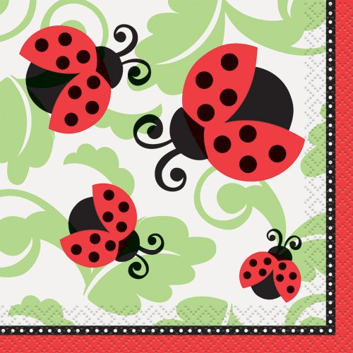 Ladybug Party-Servietten, 16 kt