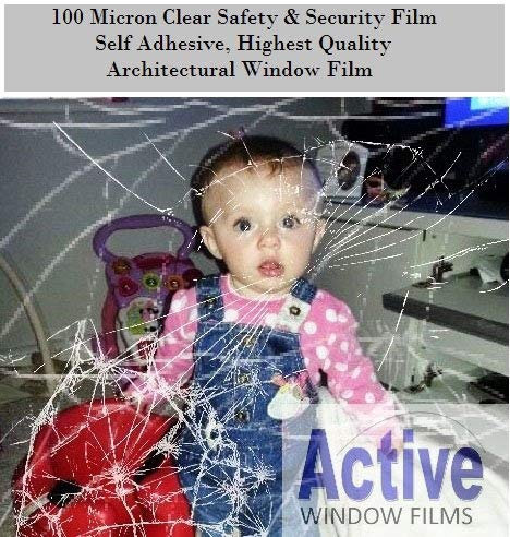 Clear Safety & Security Window Film (Anti Shatter Glass Protection) (50cm x 1 metre - 10 metre) (50cm x 2 Metre)