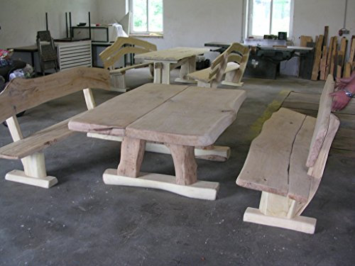 KJR Holzmanufaktur Rustikale Gartenmöbel, Sitzgruppe, Sitzgarnitur, Eiche
