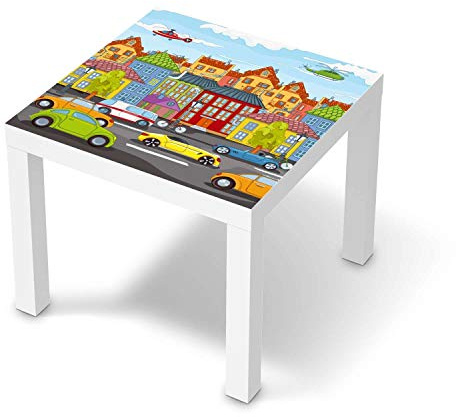 Möbeltattoo für Kinder - passend für IKEA Lack Tisch 55x55 cm I Tolle Möbeldekoration für Baby-Zimmer Deko I Design: City Life