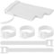 Pasow 60pcs Fastening Microfiber Cloth Cable Ties Wire Management (6/7/8 Inch, White)