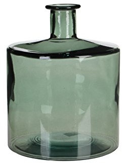 MICA Decorations Bouteille en Verre recyclé Guan - H 26 x Ø 21 cm - Vert