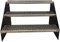 3 Stufen Standtreppe Stahltreppe freistehend Breite 90cm Höhe 63cm Schwarz/Robuste Außentreppe/Stabile Industrietreppe für den Außenbereich