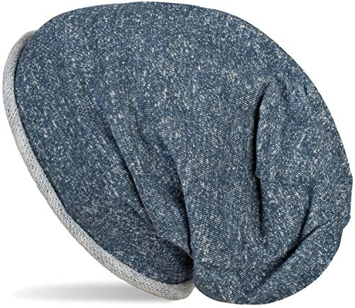 styleBREAKER Damen Slouch Beanie Mütze Glitzer Rollrand | Elastische Passform für Erwachsene (One Size), 26 cm ungedehnte Bundweite, Melange-Optik, weiches formstabiles Gewebe.
