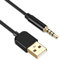 AGPTEK Câble Jack Audio 3,5 mm Mâle vers USB 2.0 Stéréo Auxiliaire 2 en 1 Câble de Transfert et de Charge pour MP4, Dictaphone et Autres Appareils Portables, Compatible avec MP3 S12/S33/RP33
