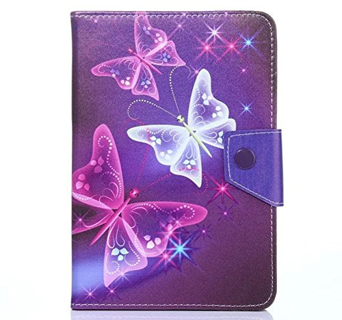 PHEVOS Tablet-Schutzhülle, 17,8 cm (7 Zoll), faltbar, solide, kompatibel mit allen Universal-Tablets mit 7 Zoll (7,9 Zoll), Pink Butterfly