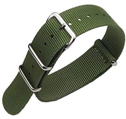 FOUUA Nylon Uhrenarmbänder Band NATO Style Wahl der Farbe, Länge und Breite 16mm 18mm 20mm 22mm 24mm Ersatz-Ballistikbänder für Männer und Frauen
