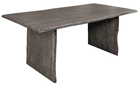 MASSIVMOEBEL24.DE Baumtisch 180x100x76 Akazie grau lackiert Pure Acacia #414