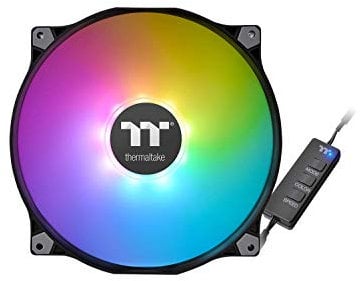 Thermaltake Pure 20 ARGB Sync Edition Quiet Radiator PWM LED Fan 5V RGB 200mm - Black (Controller included),CL-F081-PL20SW-A,1 Pack