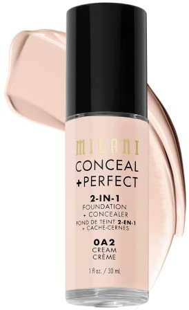 Milani, Conceal + Perfect 2-in-1 Foundation + Concealer Nr.0A2 Cream, 30 ml.