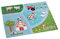HANS NATUR Kinderteppich 100% Bio-Baumwolle (KBA) GOTS Zertifiziert, in Handarbeit hergestellt, Bauernhof, 130 x 100 cm