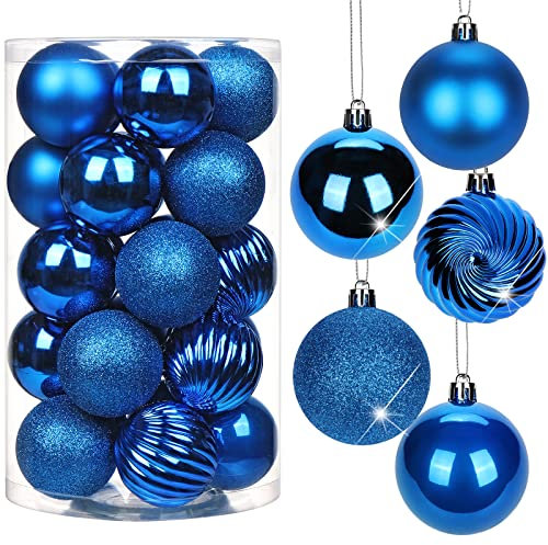 6CM Weihnachtsdeko Weihnachtskugeln, 25 Stücke Bruchsiche Christbaumkugeln Ornamente Weihnachtsbaumschmuck für Weihnachtsbaum Christbaumkugeln Weihnachtsdekoration Kugeln
