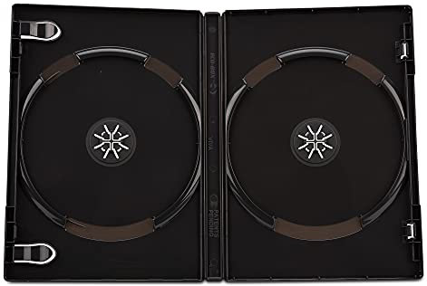 1 x Viva Elite Branded Double Black CD DVD Blu Ray Disc Cases (Face on Face) With 14mm Spine. Cases Have A Outer Sleeve For Artwork Inlay. Same Cases As Used By Major Film Studios.