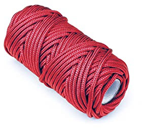 Treccia per veneziana in polipropilene diametro 3 mm. rosso 20 mt.